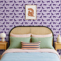 Purple Leopard Removable Wallpaper