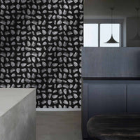 Silver Abstract Oysters Metallic Wallpaper