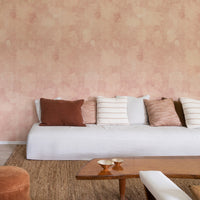 Modern Clay Pink Textured Limewash Removable Wallpaper
