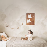 Subtle Beige Limewash Removable Wall Mural