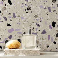 Purple Terrazzo Wallpaper