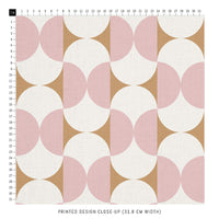 Pink Geometric Design Printed Fabric