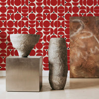 Red Retro Geometric Wallpaper