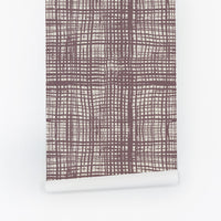 Cinnamon Slate Plaid Pattern Removable Wallpaper
