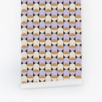 Lavender Mini Retro Design Wallpaper