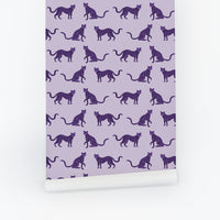 Purple Leopard Removable Wallpaper