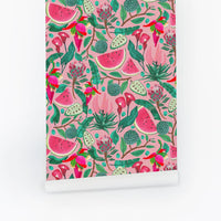 african wall art in pink tropical pattern
