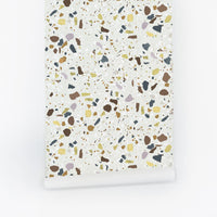 Fall Color Terrazzo Removable Wallpaper