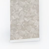 Neutral Limewash Paint Strokes Removable Wallpaper