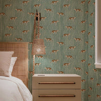 Bold Green Leopard Wallpaper