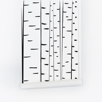 Modern birch tree removable wallpaper