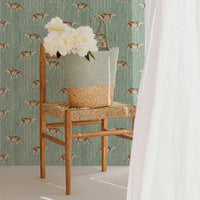 Bold Green Leopard Wallpaper