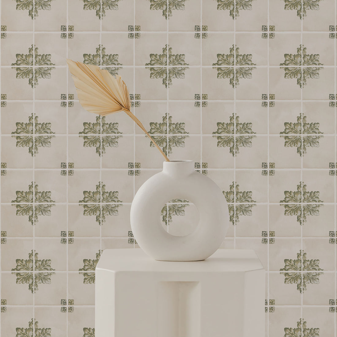 Vintage Italian Tiles Removable Wallpaper