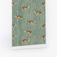 Bold Green Leopard Wallpaper