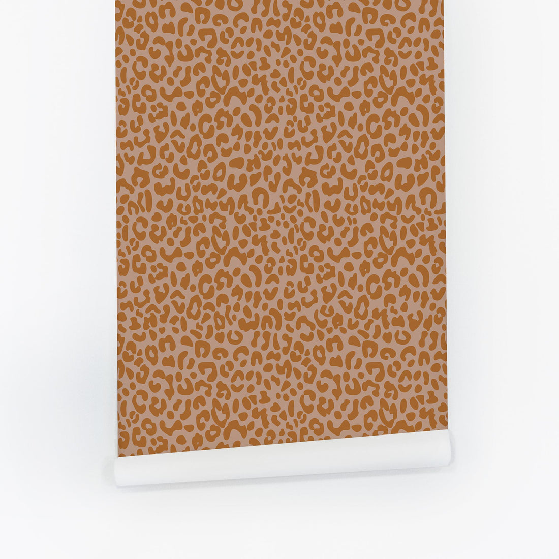 Orange and taupe cheetah wallpaper