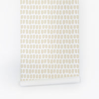 Tiny Brush Pattern removable wallpaper in Linen color