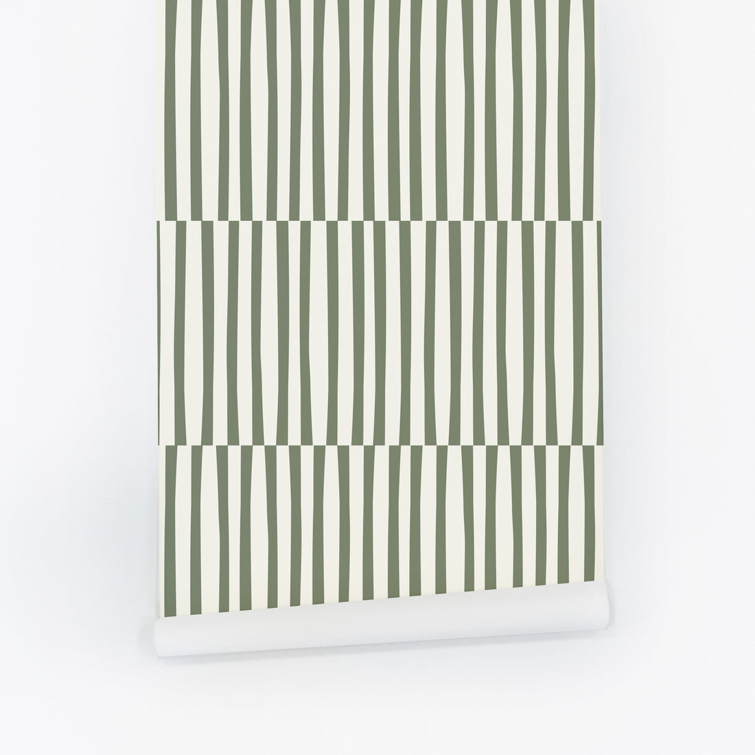 Minimal Olive Lines Removable Wallpaper