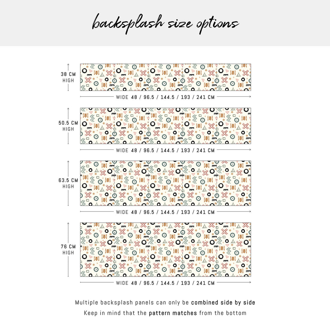 Abstract Pastel Doodle Design Backsplash
