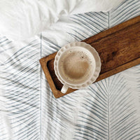 tropical leaf design bed sheets