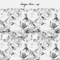 grey floral peony pattern peel and stick backsplash