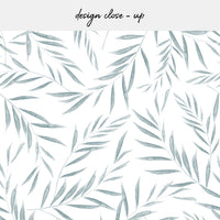peel and stick vinyl backsplash with botanical foliage design