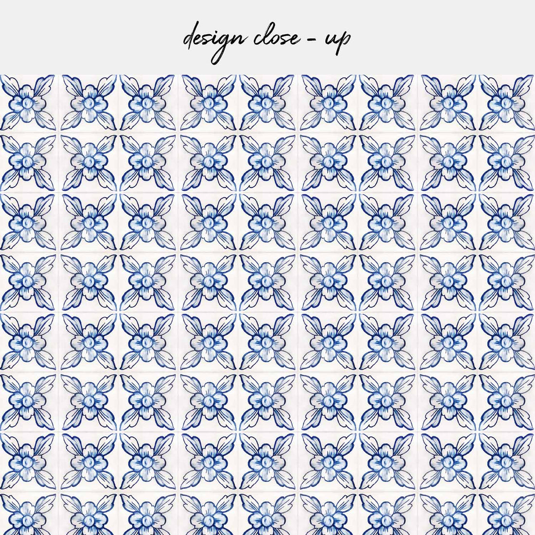 blue floral tiles backsplash peel and stick