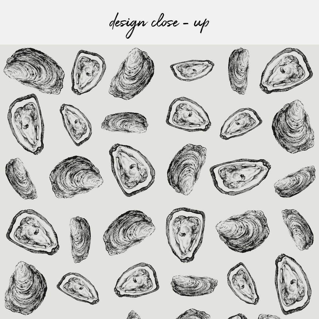 peel and stick backsplash design with oysters