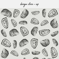 peel and stick backsplash design with oysters