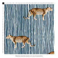 leopard printed fabric design in blue