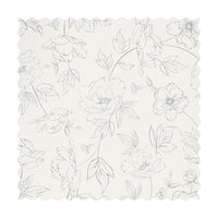 neutral floral print fabric design