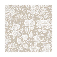 chic neutral fabric with vintage florals