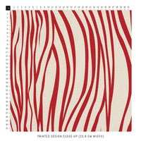 70's fabric patterns in bright red
