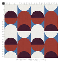 retro fabric by the yard in geometric pattern