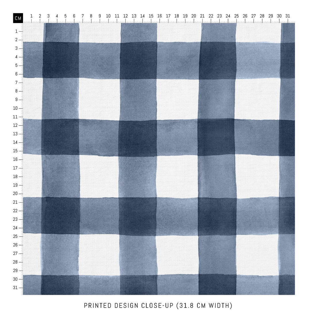 blue plaid design fabric print