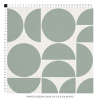 green geometric farmhouse print fabric
