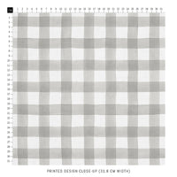 watercolor plaid design fabric in light grey