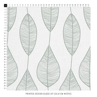 green fabric design with leaf pattern