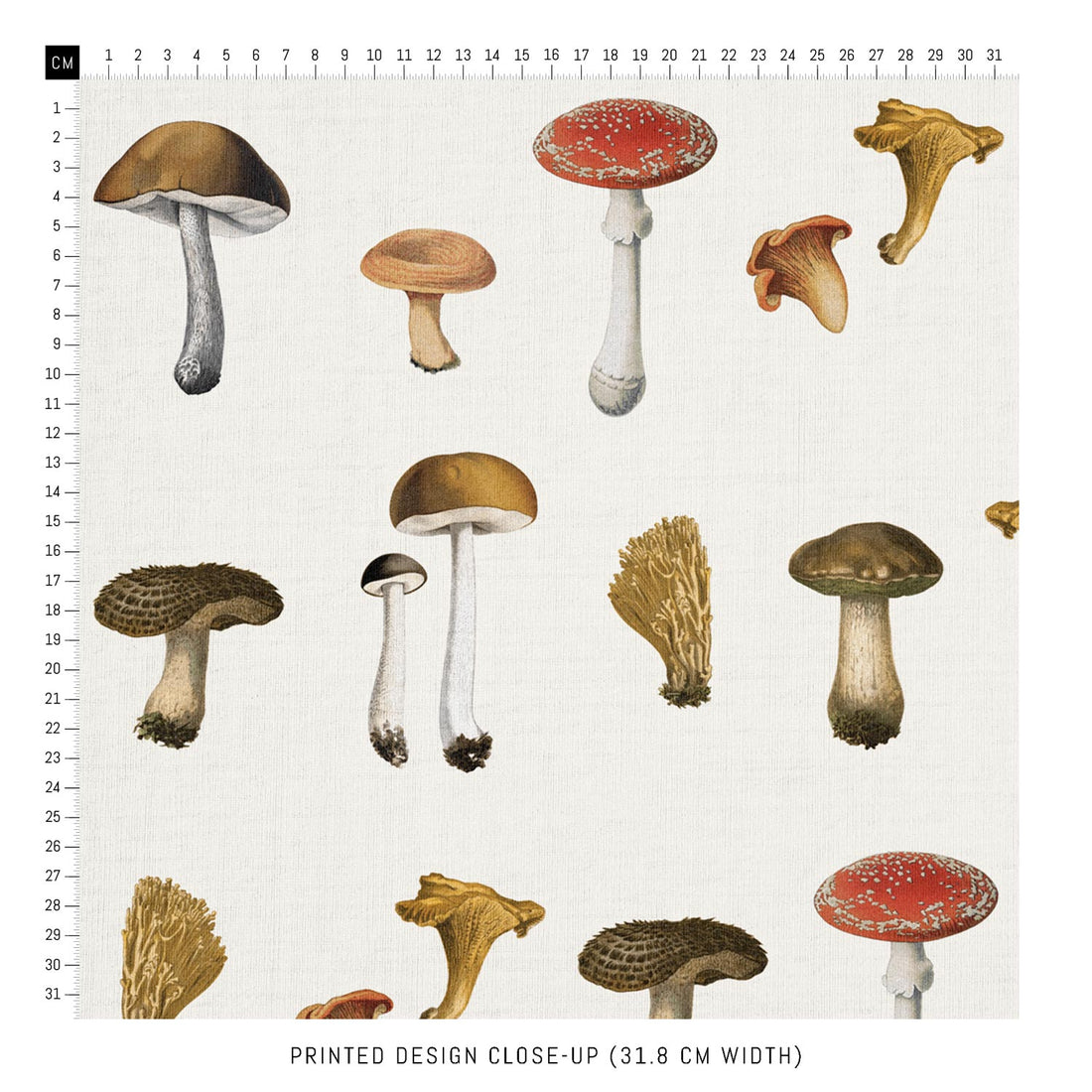 colorful mushroom print fabric
