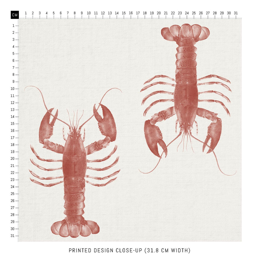 red lobster print fabric design