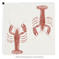 red lobster print fabric design