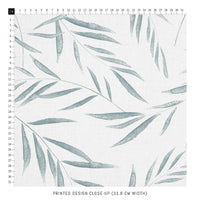 light green leaf printed fabric