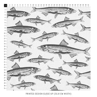 food themed fabric print with fishes