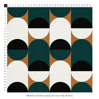 abstract retro printed fabric design close up