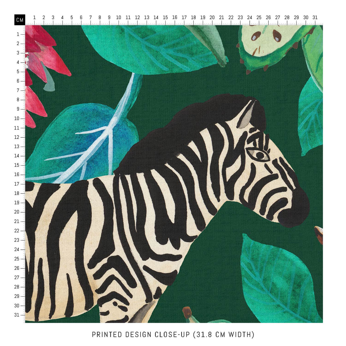 zebra print design fabric close up