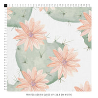 decorative fabric design with cactus pattern