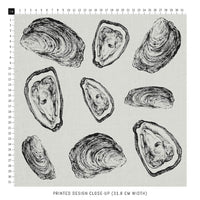 oyster printed fabric in grey