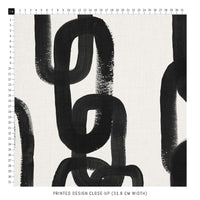 black and white chain fabric pattern