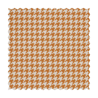 vintage textiles with houndstooth pattern in orange