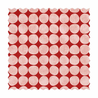 retro fabric with pink round moon pattern