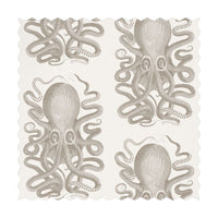 octopus design fabric in neutral